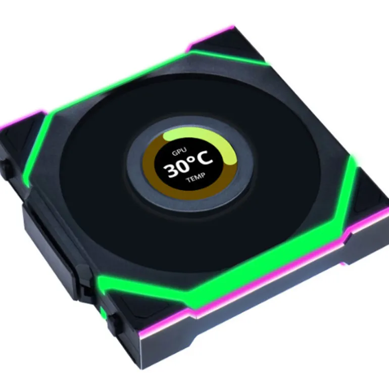 Ventilador Lian Li Uni Fan SL120 Wireless LCD ARGB Reverse Blade 120mm Negro