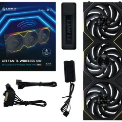 Ventilador Lian Li Uni Fan TL120 Wireless ARGB 120mm Triple Pack Negro