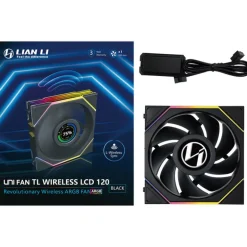 Ventilador Lian Li Uni Fan TL120 Wireless LCD ARGB 120mm Negro