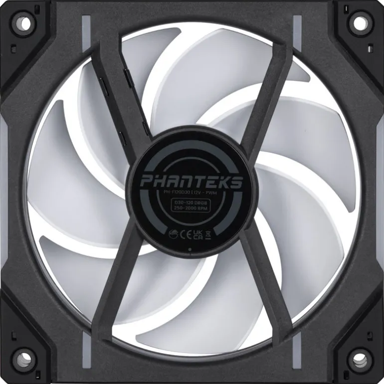 Ventilador Phanteks D30 Pack 3u PWM DRGB 120mm Negro