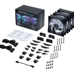 Ventilador Phanteks D30 Pack 3u PWM DRGB 120mm Negro