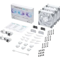 Ventilador Phanteks D30 Pack 3u PWM DRGB Reverse 120mm Blanco