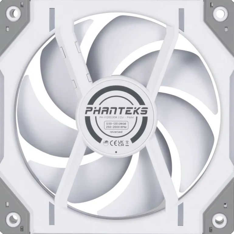 Ventilador Phanteks D30 PWM DRGB Reverse 120mm Blanco