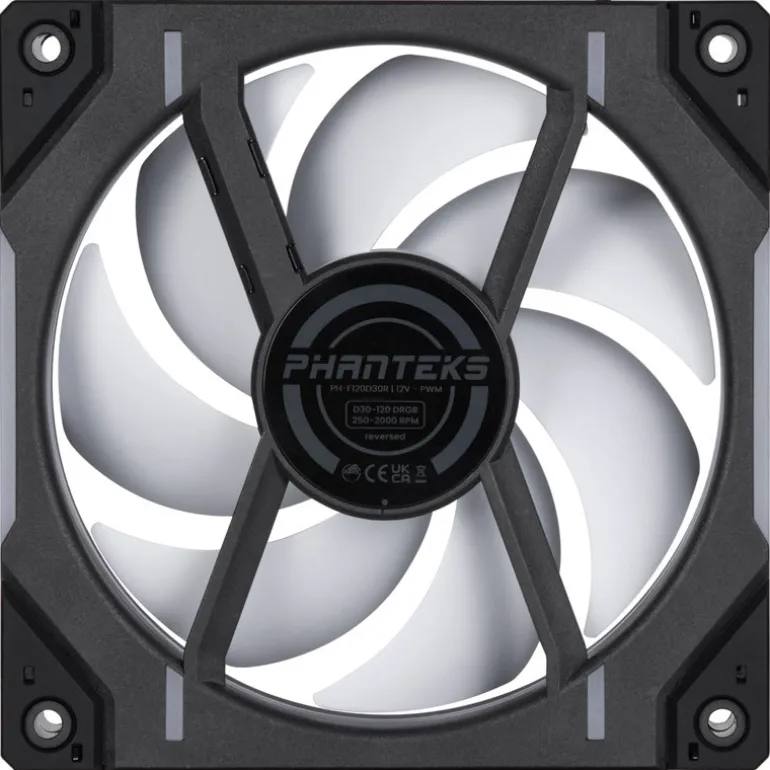 Ventilador Phanteks D30 PWM DRGB Reverse 120mm Negro