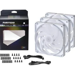 Ventilador Phanteks SK PWM D-RGB Triple Pack 140mm Blanco