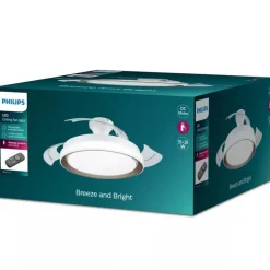 Ventilador Philips Techo Luz Blanco/Dorado