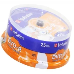 Verbatim DVD-R Matt Silver 4.7GB 16X Pack 25 - DVD-R