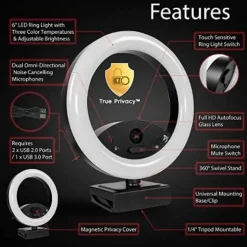 Webcam Arozzi Occhio True Privacy Ring Light