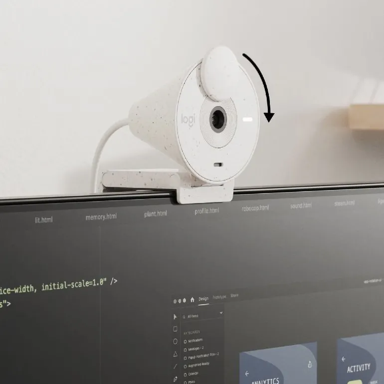 Webcam Logitech BRIO 300 FHD USB-C Blanco