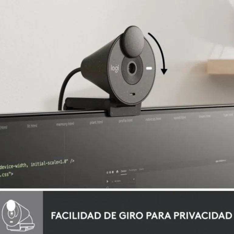 Webcam Logitech Brio 300 FHD Negro