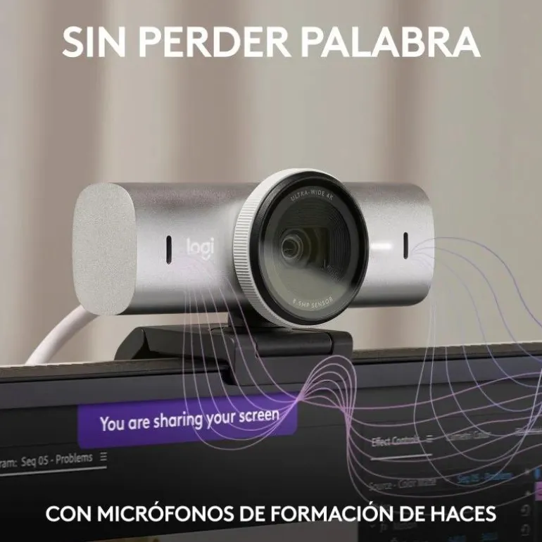 Webcam Logitech MX Brio 4K Gris