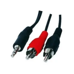 Wentronic 2xRCA-Macho a 1xJack3.5-Macho 1.5m - Cable Audio